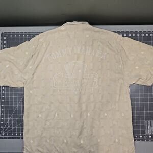 Tommy Bahama Silk Shirt XL Poker Preppy Golf Marlin Beach Hawaiian Embroider